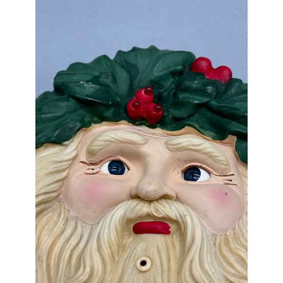 Vtg Motion Activated Santa Face Light Up Musical Talking Ho Ho Merry Christmas - Picture 3 of 15